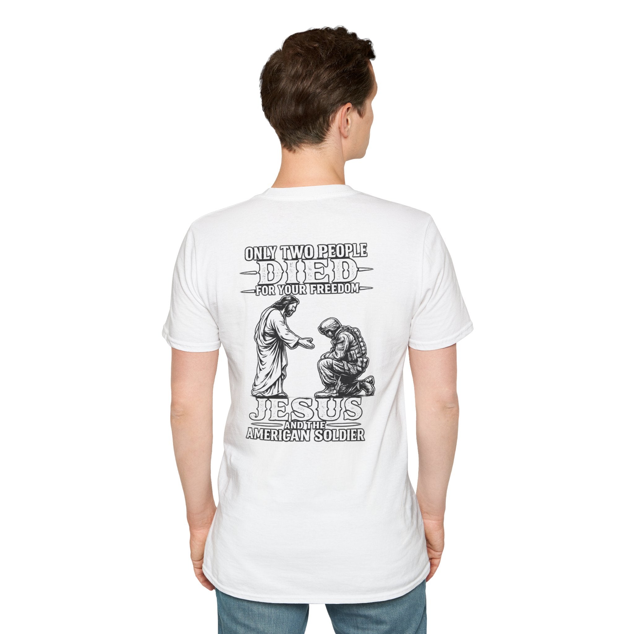 Jesus and the American Soldier T-Shirt — Patriot Faith Graphic Tee