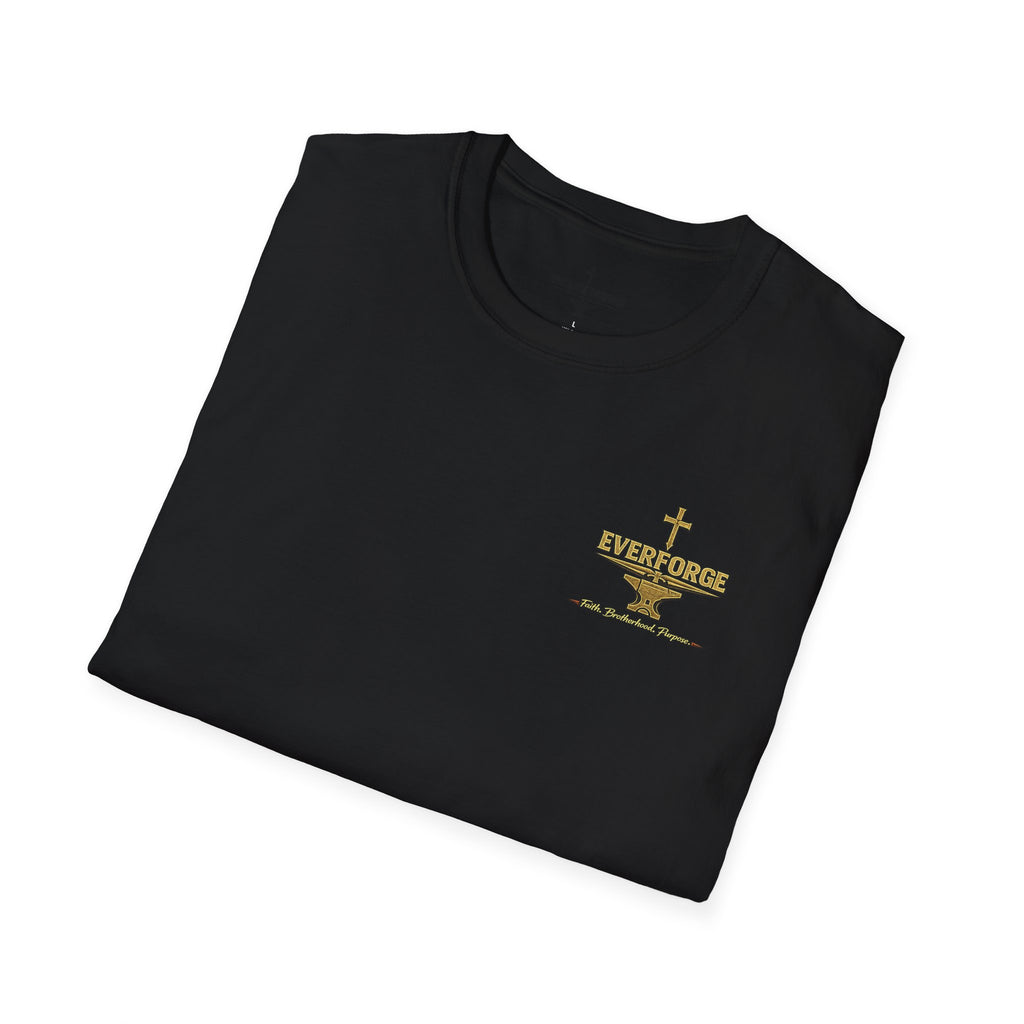 Forged in Fire Anvil Cross T-Shirt — "Forged in Fire" Christian Brotherhood Tee