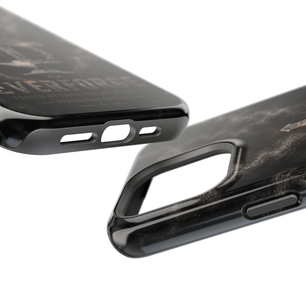 Everforge Faith-Based Magnetic Impact-Resistant Phone Case — "Forged by Faith, Called to Battle" (Ephesians 6:10-19)