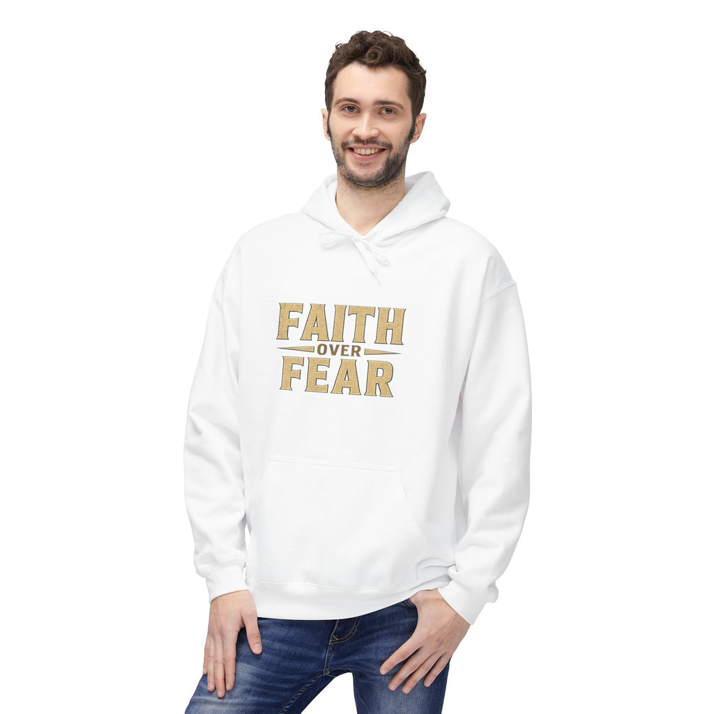 Faith Over Fear Hoodie — "Peace, Be Still" Christian Pullover