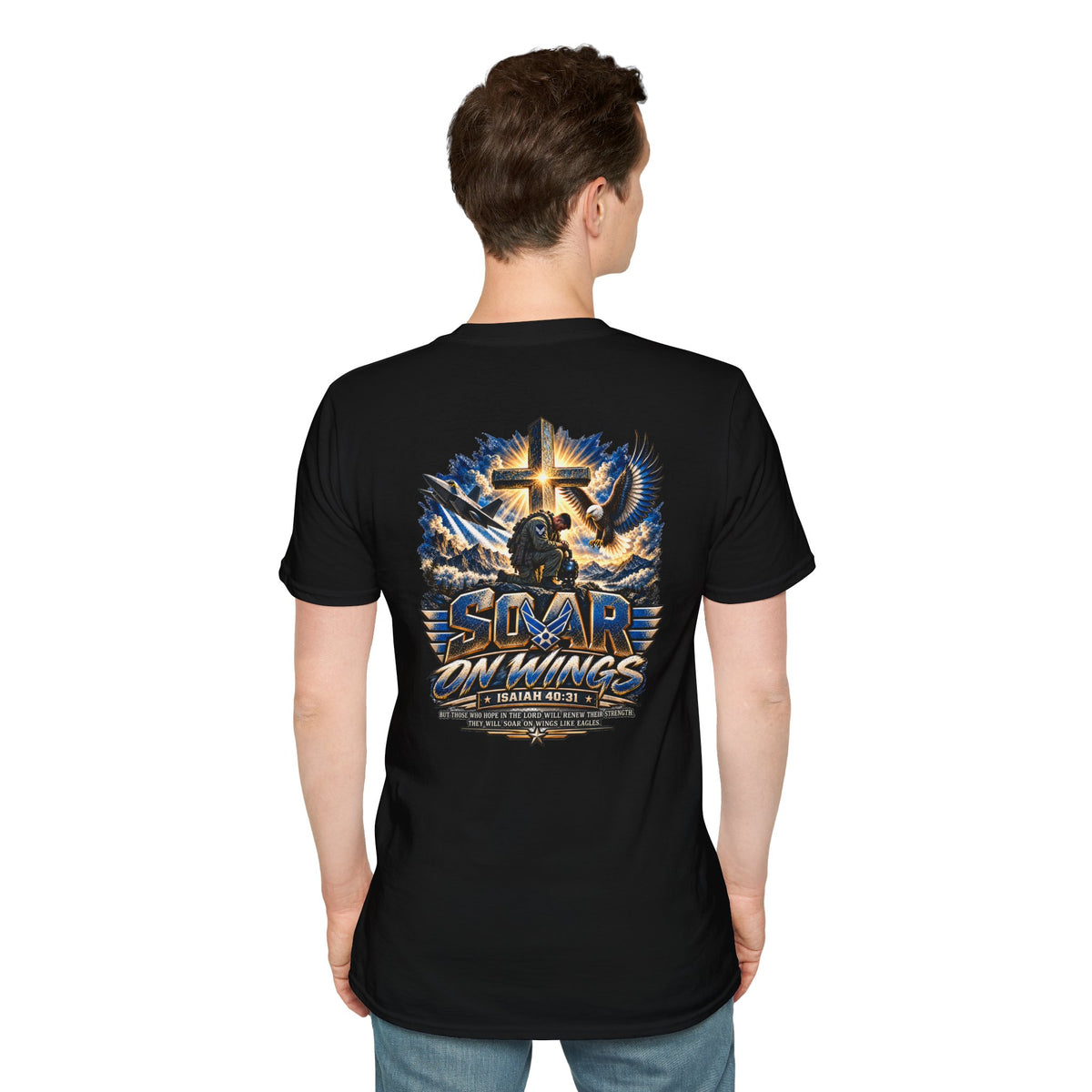 Air Force Wings of Freedom & Savior Graphic T-Shirt