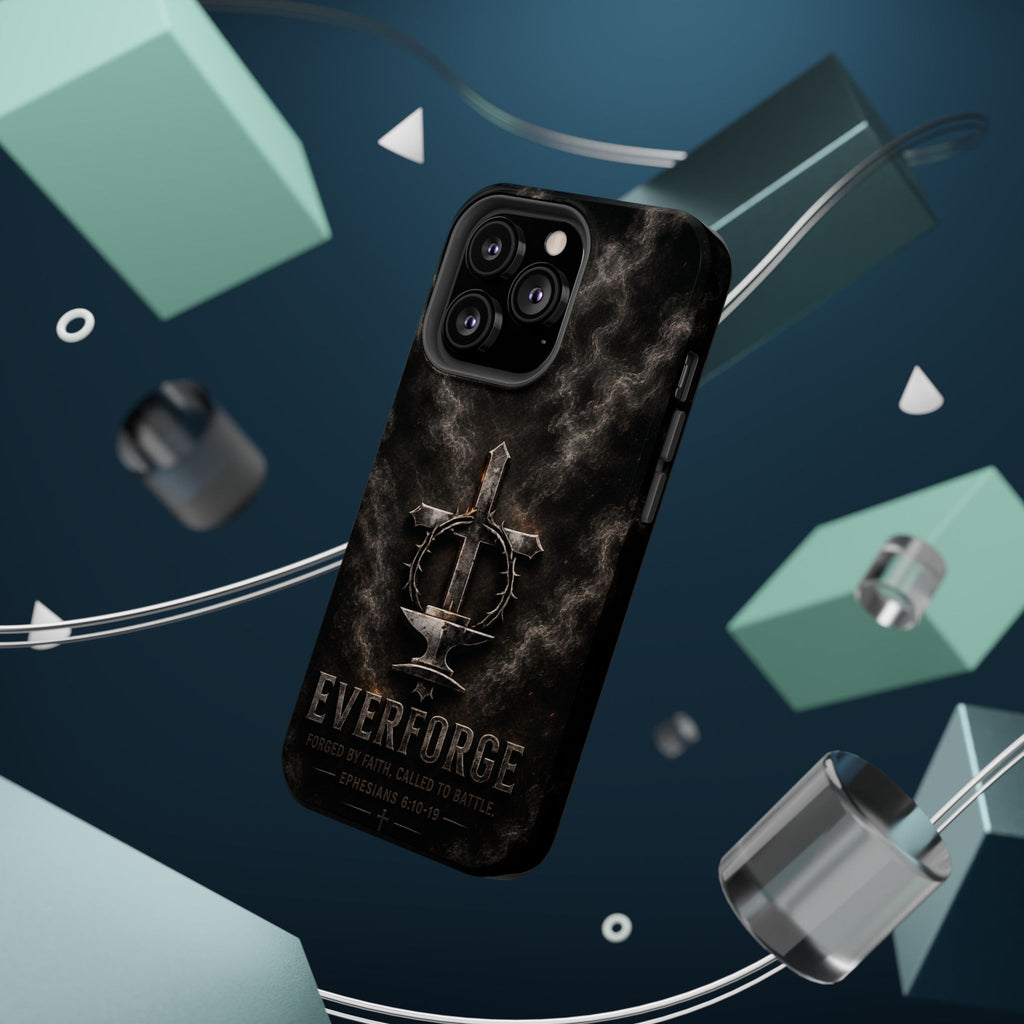 Everforge Faith-Based Magnetic Impact-Resistant Phone Case — "Forged by Faith, Called to Battle" (Ephesians 6:10-19)