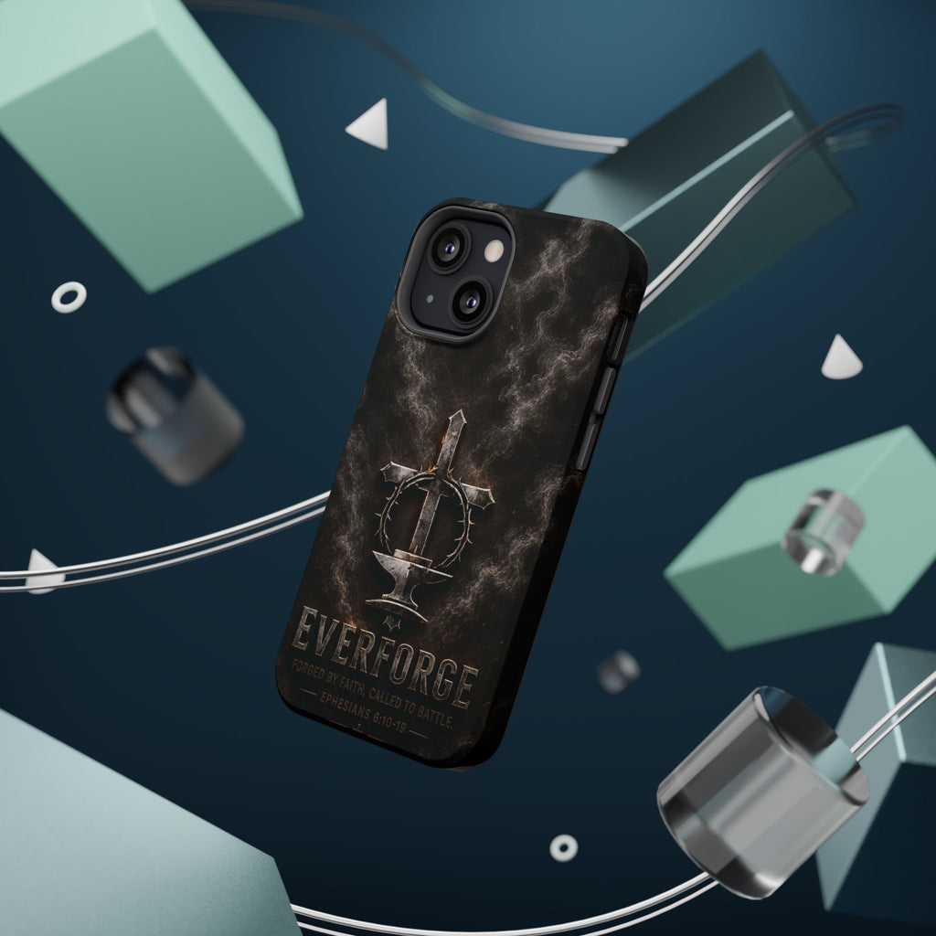 Everforge Faith-Based Magnetic Impact-Resistant Phone Case — "Forged by Faith, Called to Battle" (Ephesians 6:10-19)