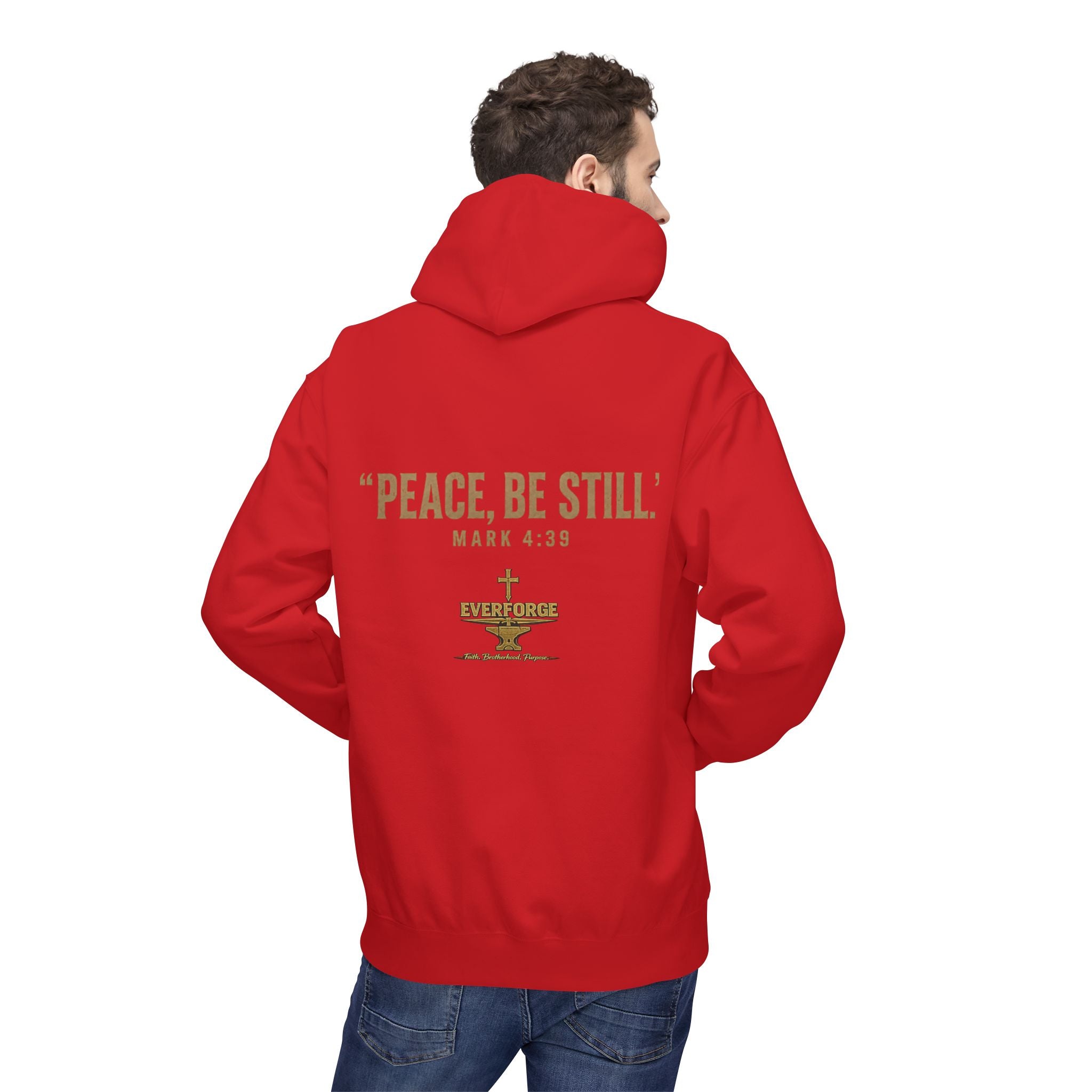 Faith Over Fear Hoodie — "Peace, Be Still" Christian Pullover