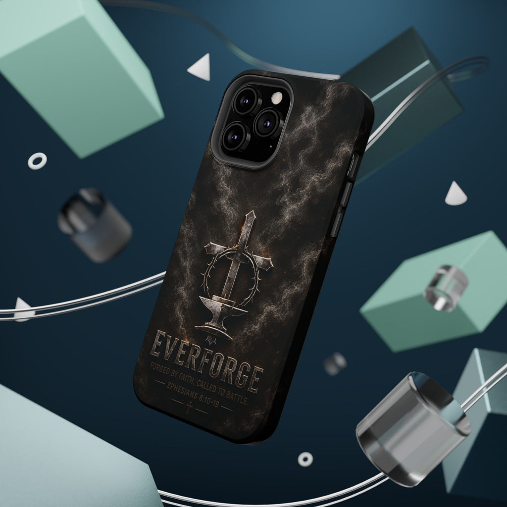 Everforge Faith-Based Magnetic Impact-Resistant Phone Case — "Forged by Faith, Called to Battle" (Ephesians 6:10-19)