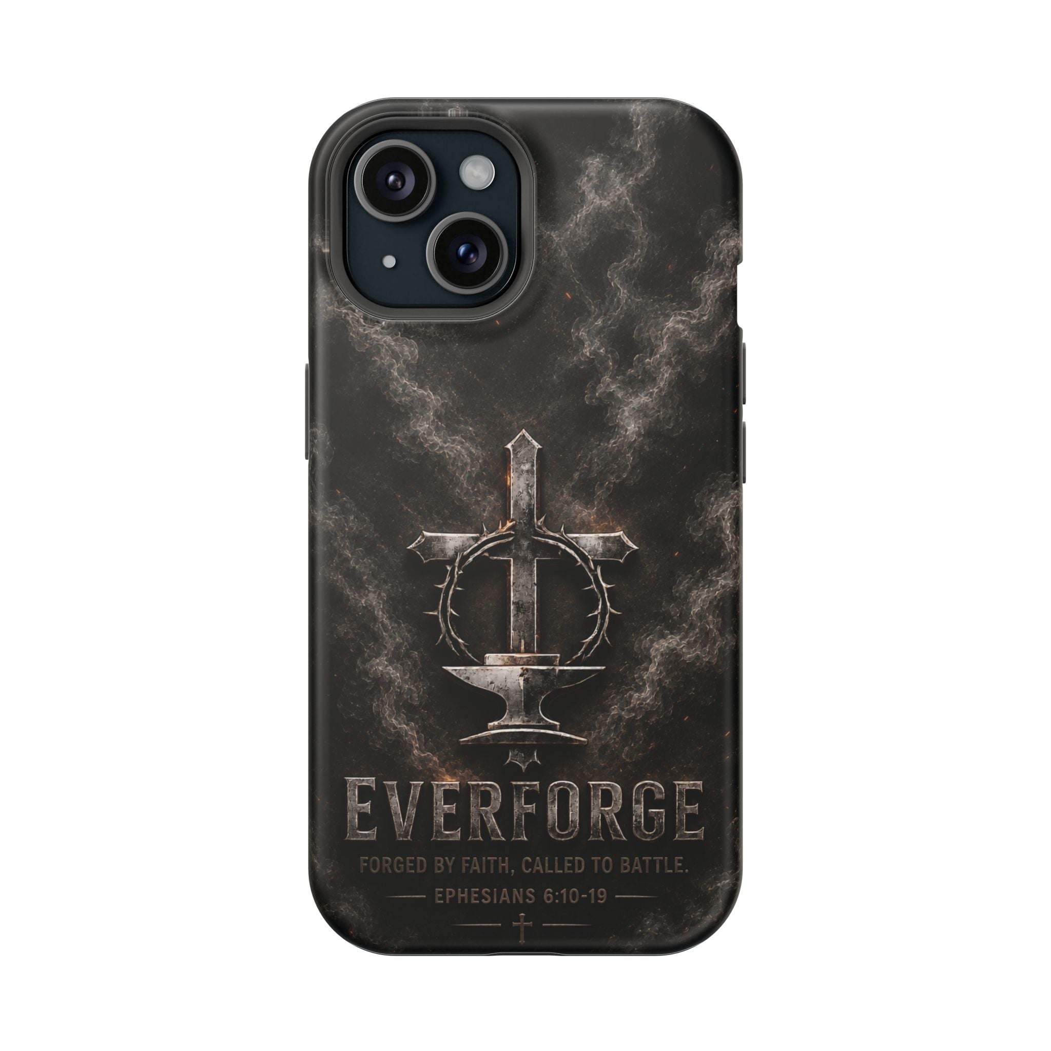 Everforge Faith-Based Magnetic Impact-Resistant Phone Case — "Forged by Faith, Called to Battle" (Ephesians 6:10-19)