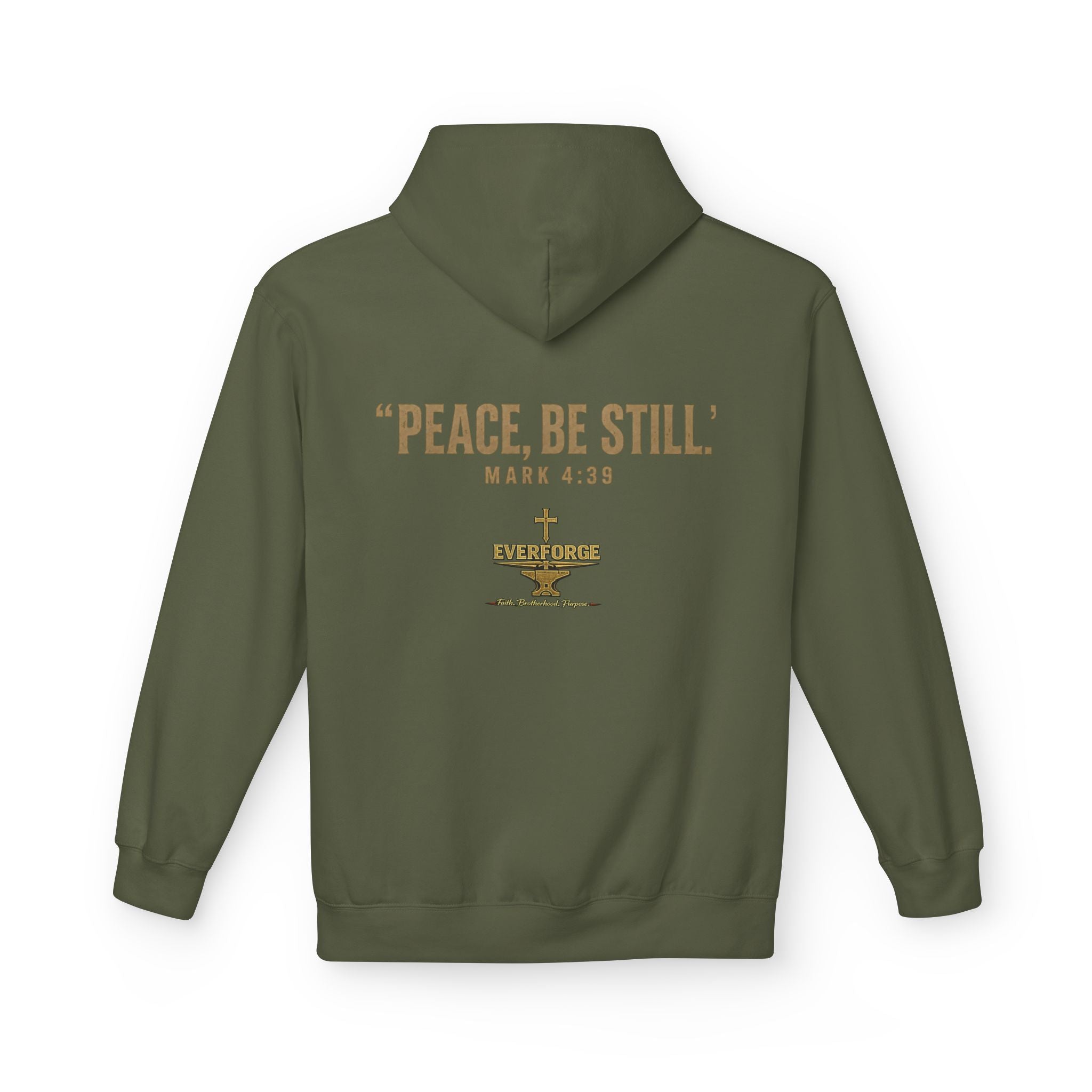 Faith Over Fear Hoodie — "Peace, Be Still" Christian Pullover