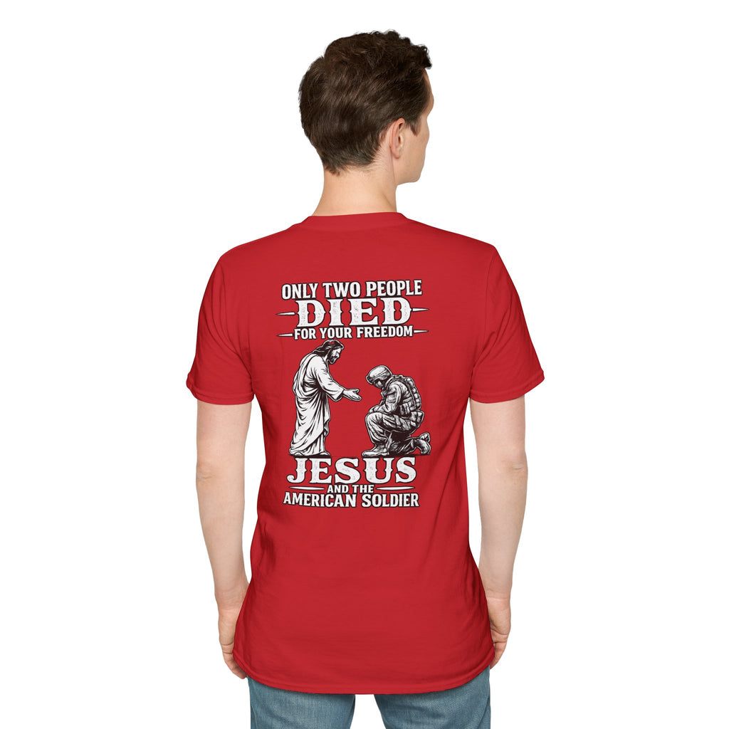 Jesus and the American Soldier T-Shirt — Patriot Faith Graphic Tee