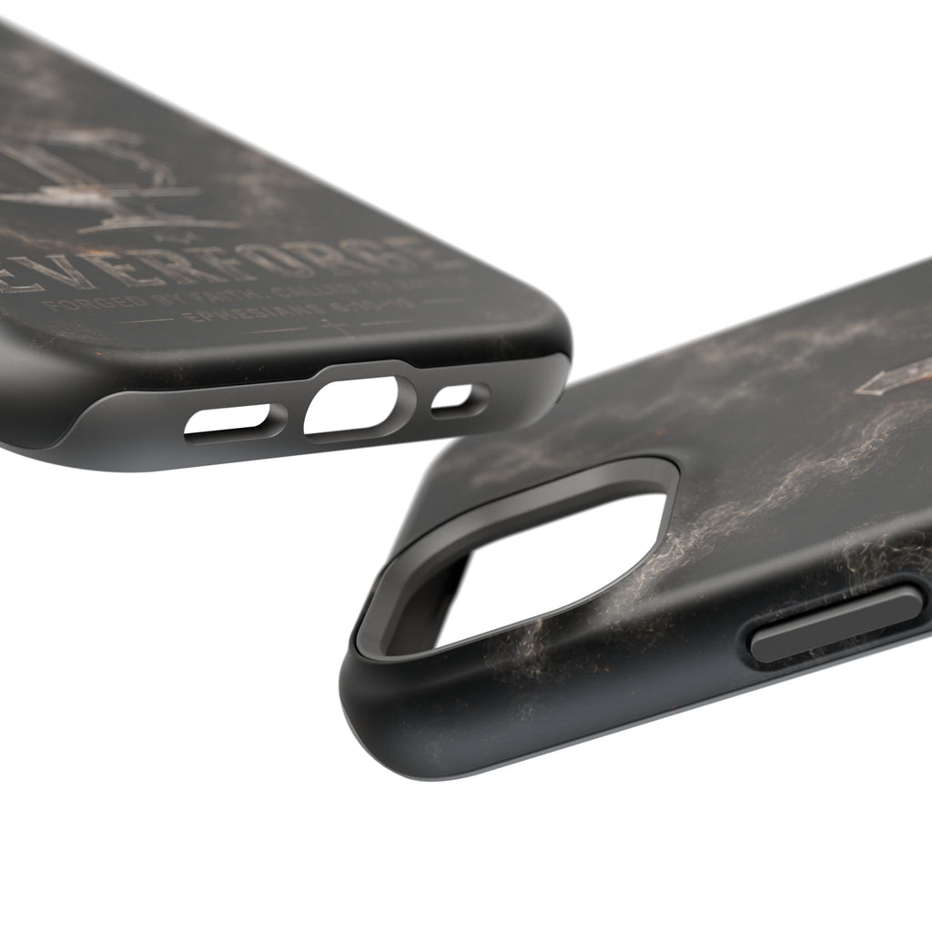 Everforge Faith-Based Magnetic Impact-Resistant Phone Case — "Forged by Faith, Called to Battle" (Ephesians 6:10-19)