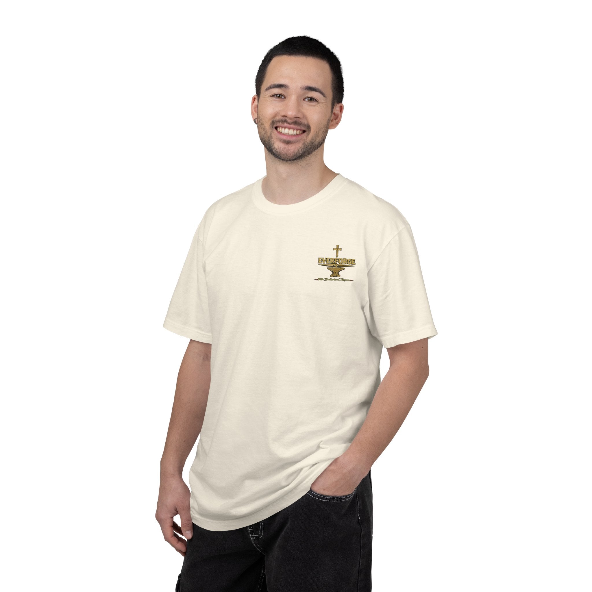 Christian Cross T-Shirt — “Act Like Men. Be Strong.” (1 Corinthians 16:13)