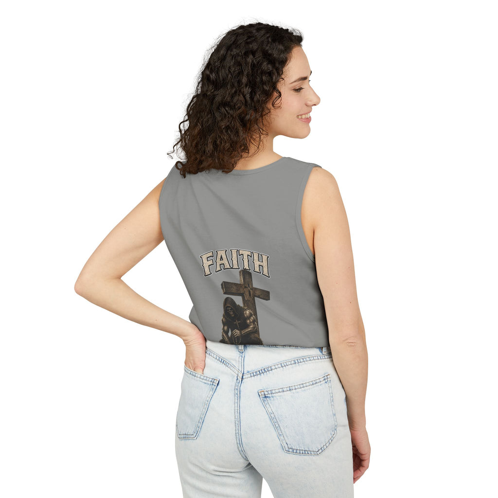 Faith Over Fear Tank Top — Christian Cross Prayer Graphic Tank