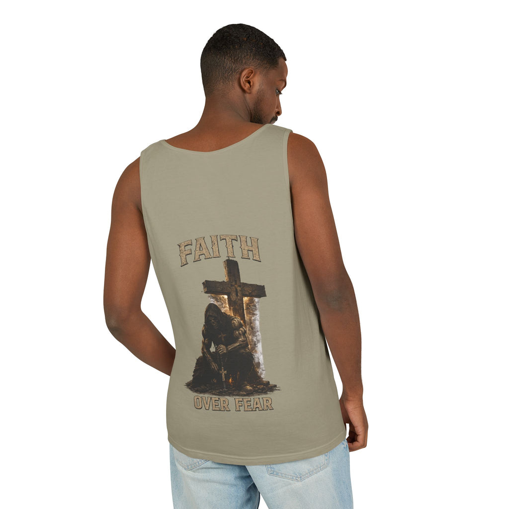 Faith Over Fear Tank Top — Christian Cross Prayer Graphic Tank