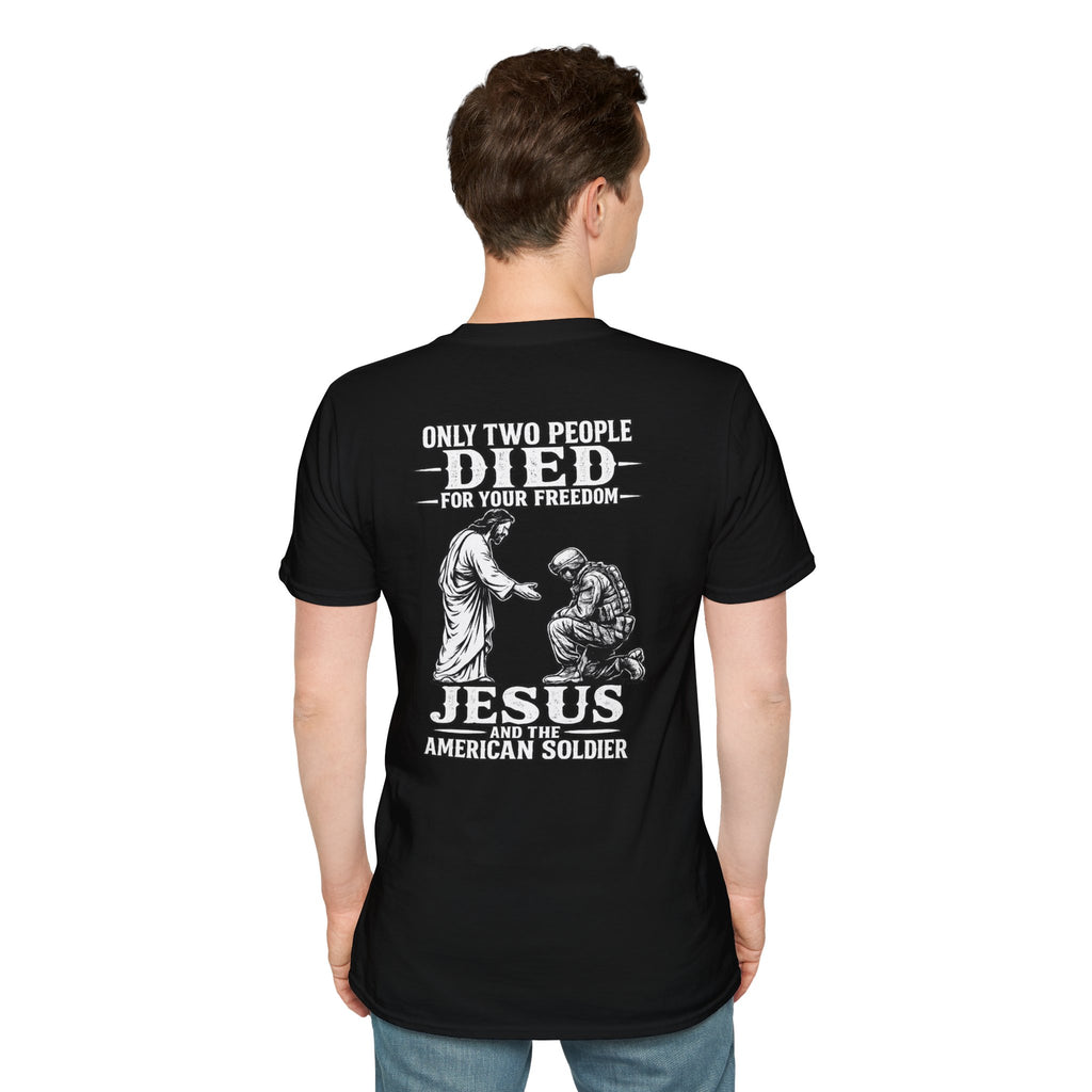 Jesus and the American Soldier T-Shirt — Patriot Faith Graphic Tee