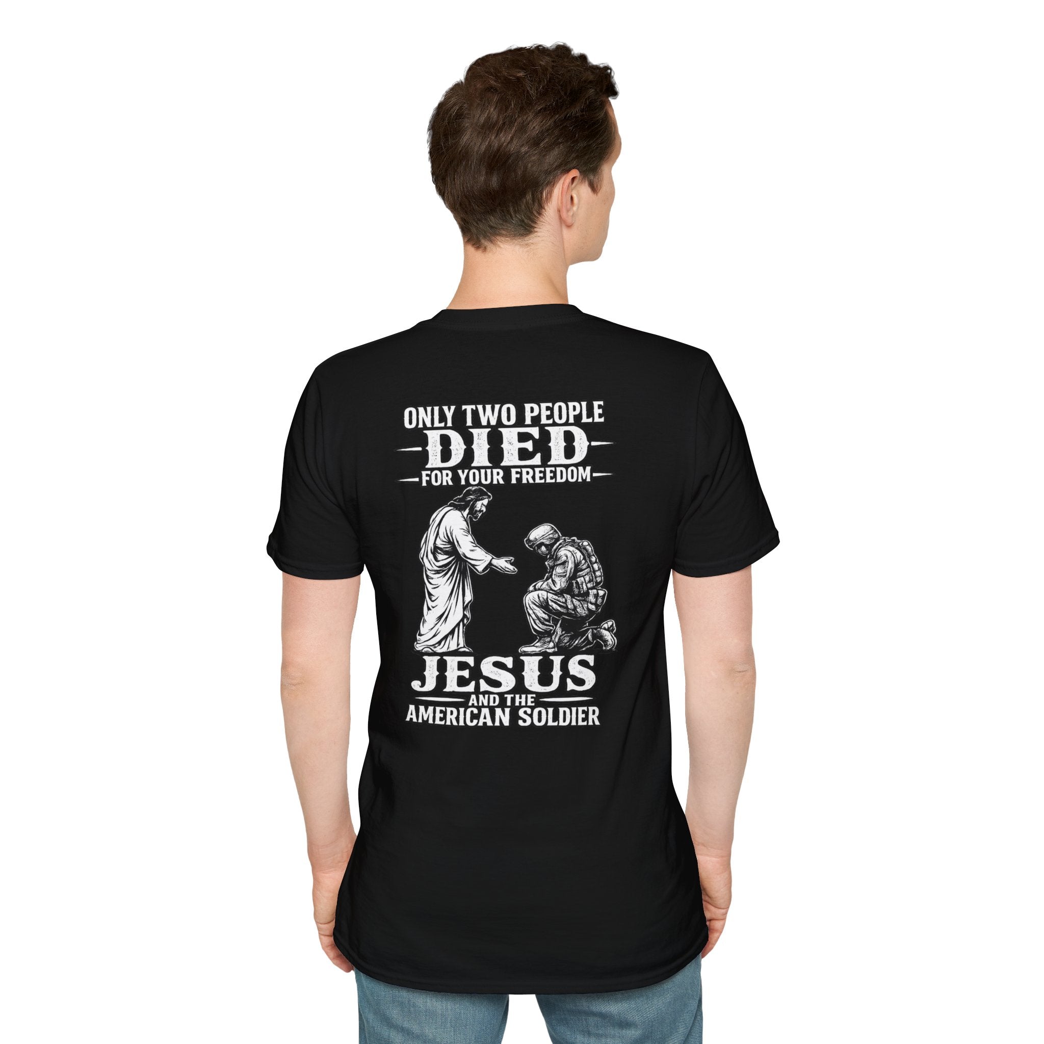 Jesus and the American Soldier T-Shirt — Patriot Faith Graphic Tee