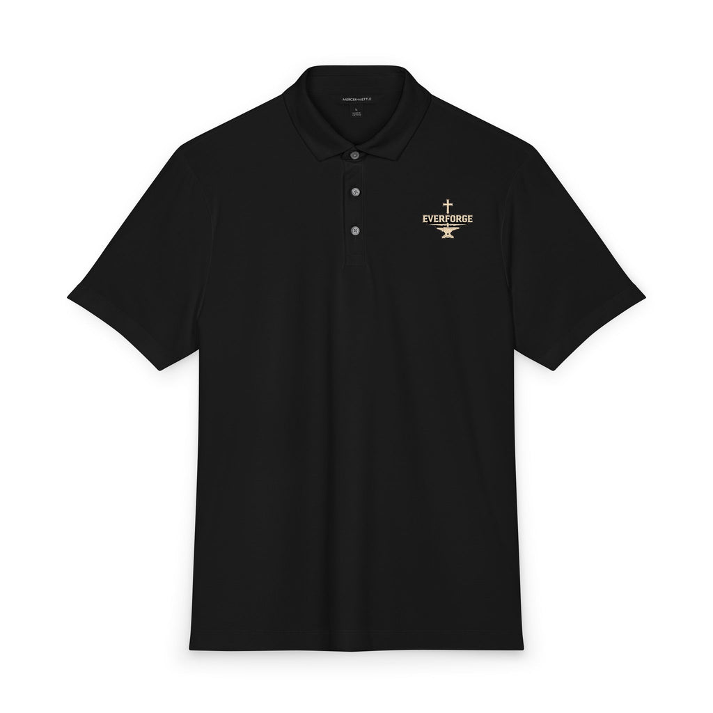 Men's Stretch Polo with Winged Crest