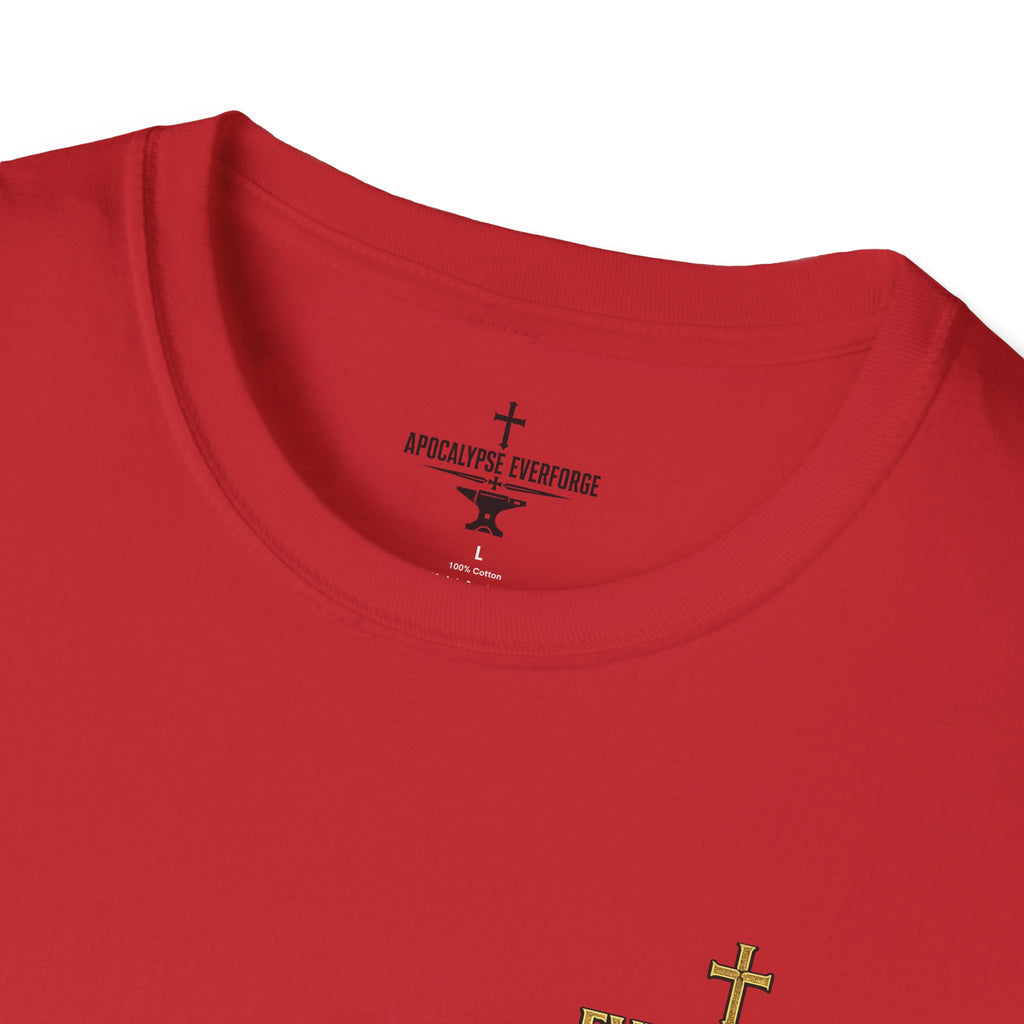 Forged in Fire Anvil Cross T-Shirt — "Forged in Fire" Christian Brotherhood Tee