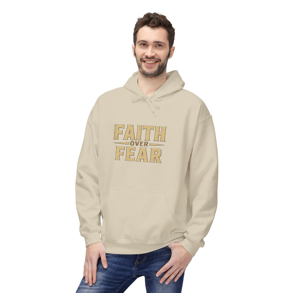 Faith Over Fear Hoodie — "Peace, Be Still" Christian Pullover