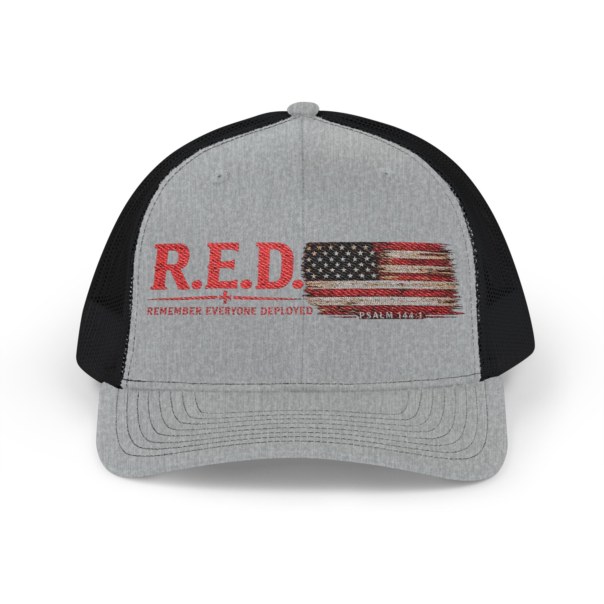 R.E.D. Distressed Flag Trucker Cap