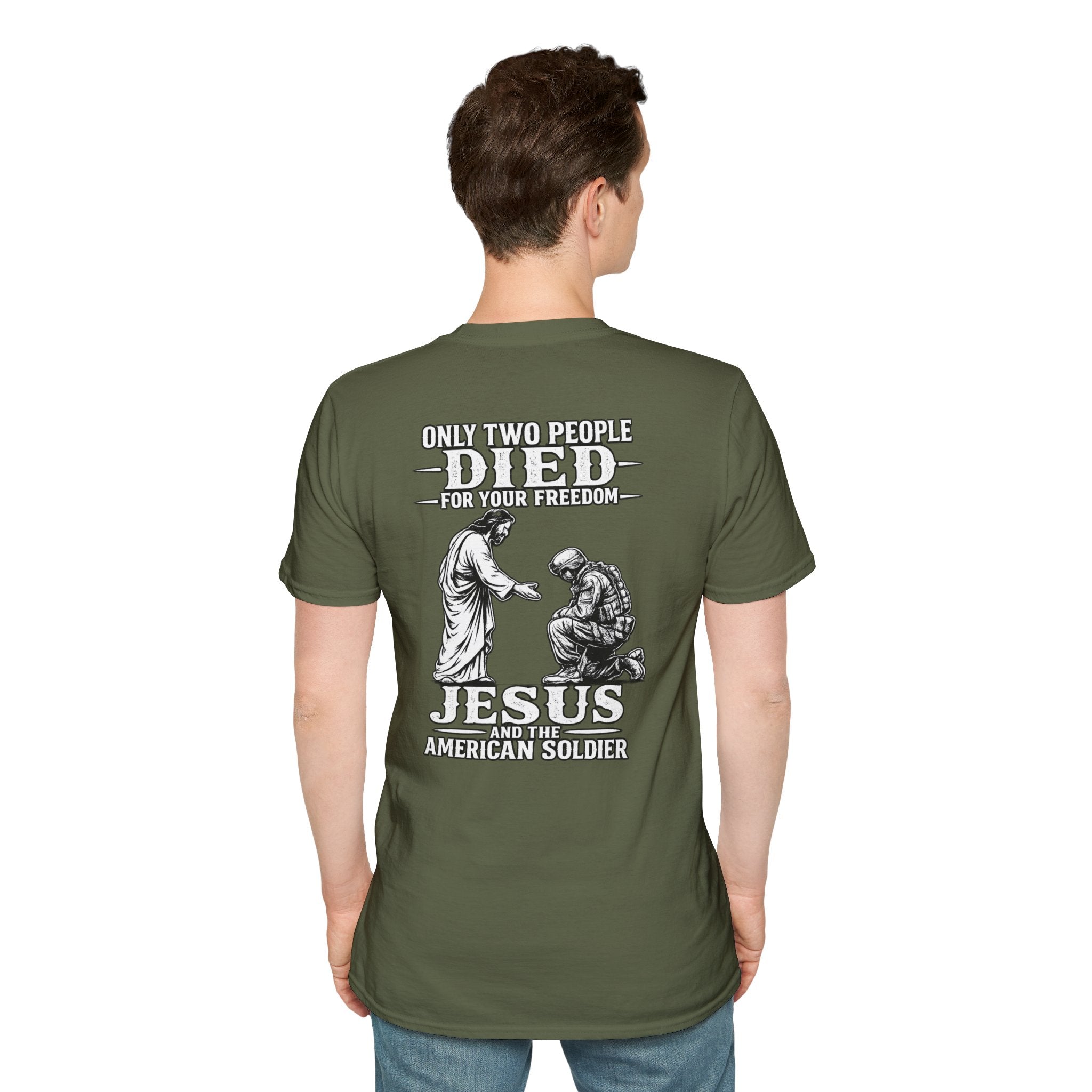 Jesus and the American Soldier T-Shirt — Patriot Faith Graphic Tee