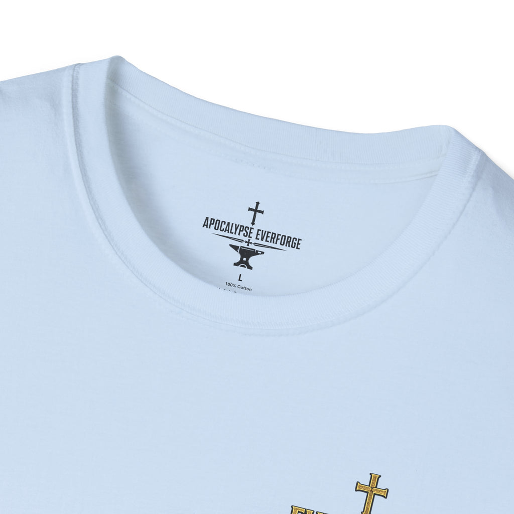 Forged in Fire Anvil Cross T-Shirt — "Forged in Fire" Christian Brotherhood Tee