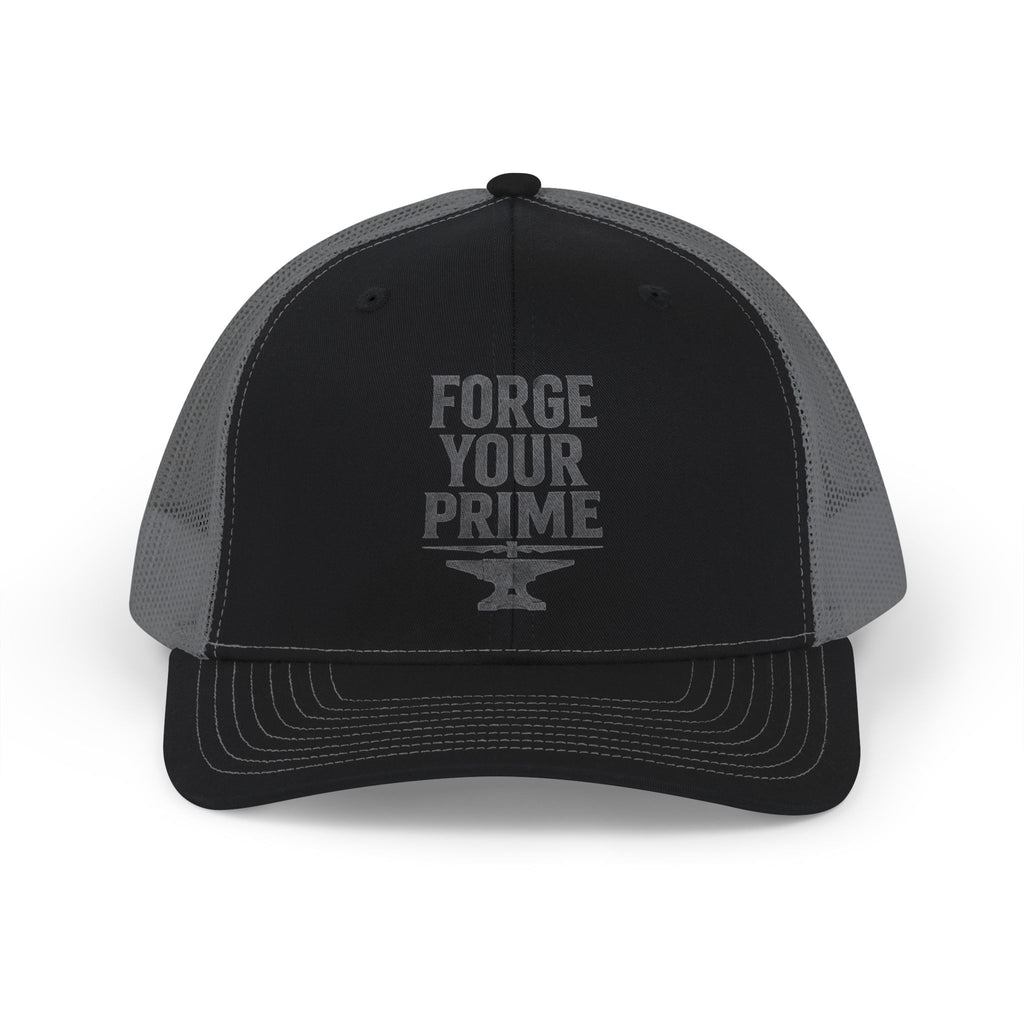 Forge Your Prime Snapback Trucker Cap — Motivational Anvil Design